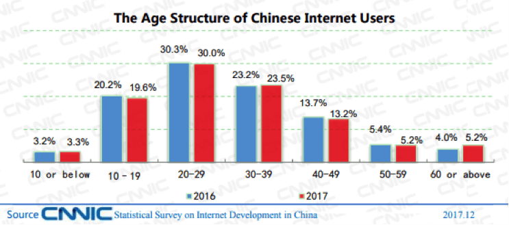 Age Information of Chinese Internet Users