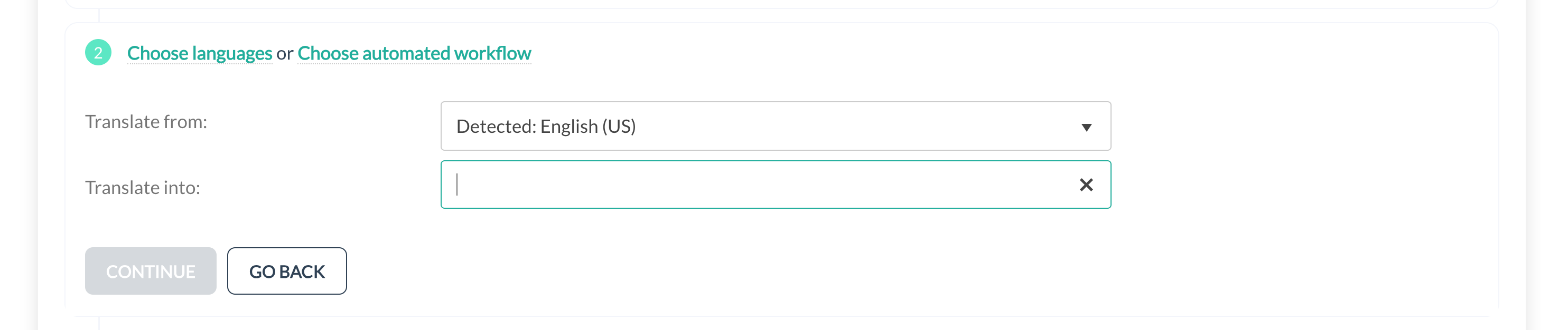 choose target languages for your xml file